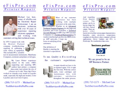 See the eFixPro Brochure PDF file.